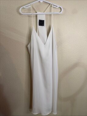 NYMPHE Ivory Backless Slip Dress with V-Neck